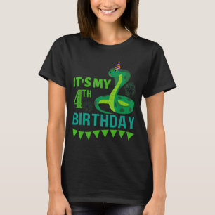 Schlange 4. Geburtstag Es ist mein 4. Geburtstag 4 T-Shirt
