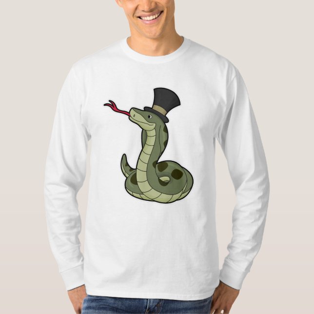 Schlange als Gentleman & Hat T-Shirt (Vorderseite)