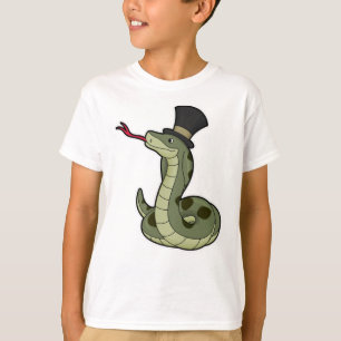 Schlange als Gentleman & Hut T-Shirt