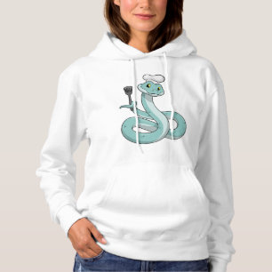 Schlange als Koch mit Koch Hut Hoodie