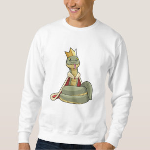 Schlange als König mit Krone Sweatshirt
