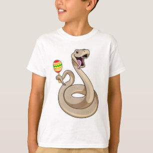 Schlange als Musiker mit Maracas T-Shirt