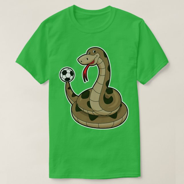 Schlange als Spieler mit Kugel T-Shirt (Design vorne)
