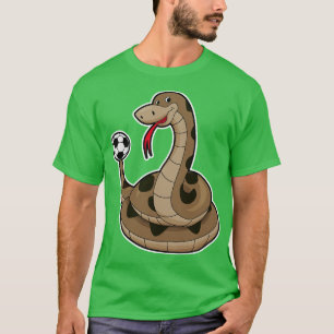 Schlange als Spieler mit Kugel T-Shirt