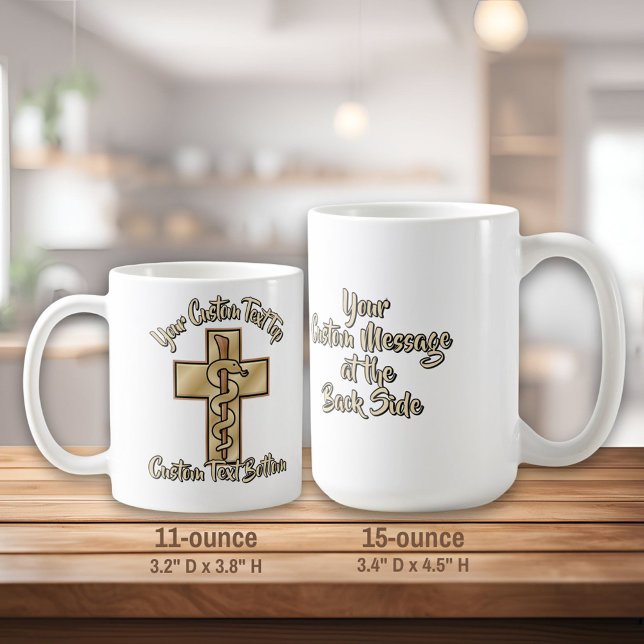 Schlange auf Kreuz Kaffeetasse (Von Creator hochgeladen)