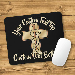 Schlange auf Kreuz Mousepad