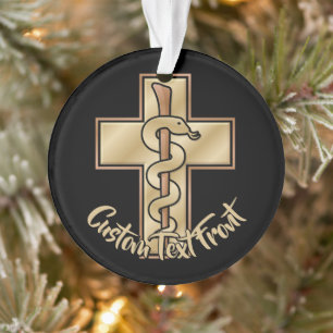Schlange auf Kreuz Ornament