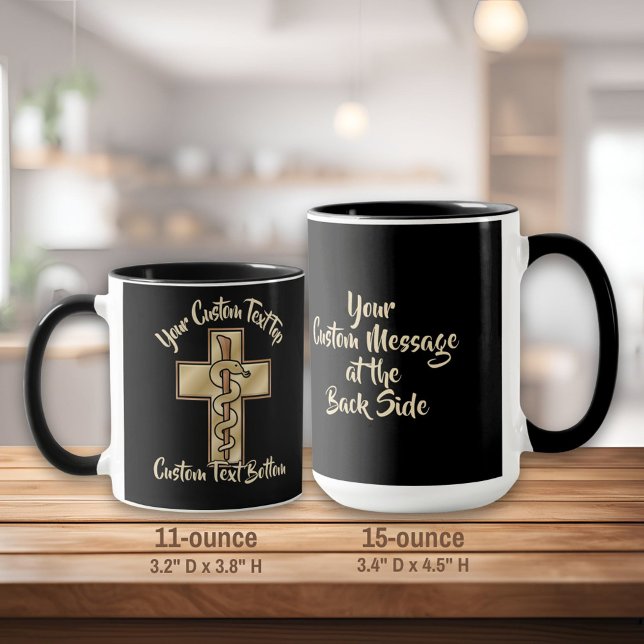 Schlange auf Kreuz Tasse (Von Creator hochgeladen)