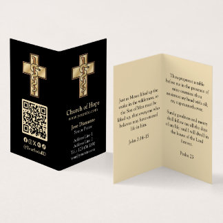 Schlange auf Kreuz Visitenkarten