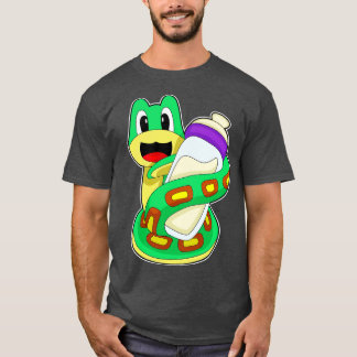 Schlange Babyflasche Milch T-Shirt