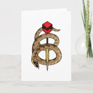 Schlange bei Darts mit Dart Karte