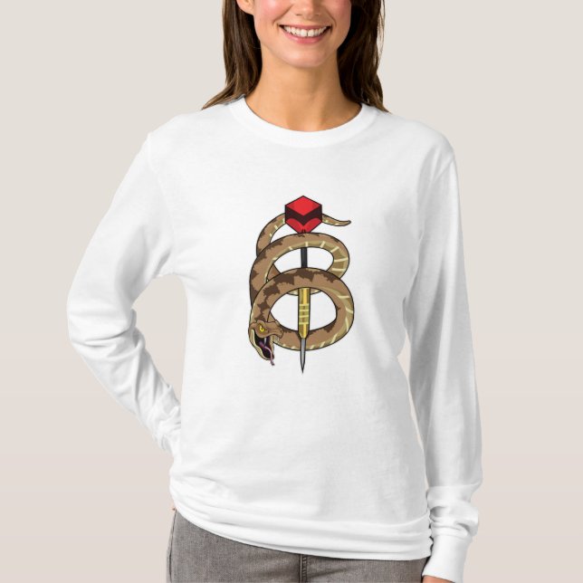 Schlange bei Darts mit Dart T-Shirt (Vorderseite)