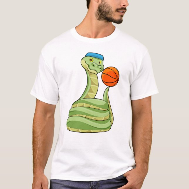 Schlange beim Basketball Sport T-Shirt (Vorderseite)