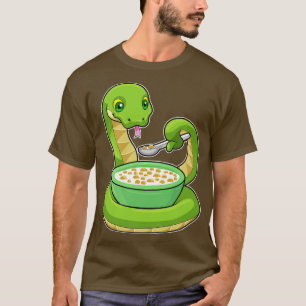 Schlange beim Essen mit Muesli T-Shirt