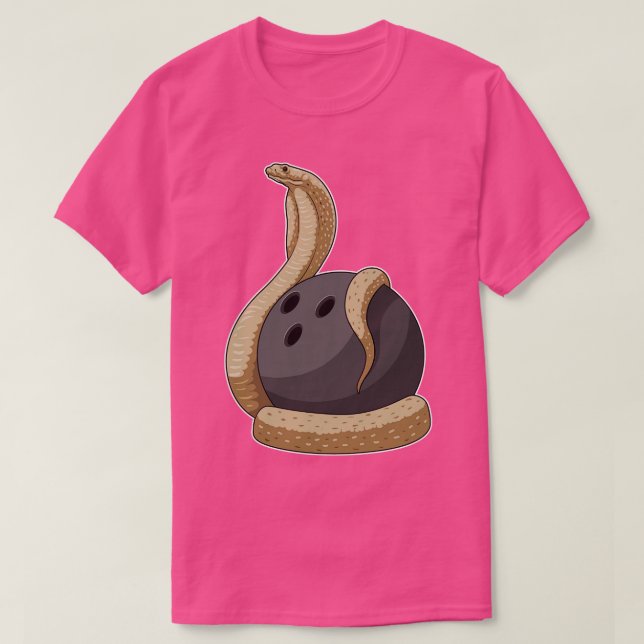 Schlange Bowling Bowling Kugel 2 T-Shirt (Design vorne)