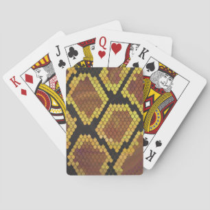 Schlange Brown und Gold Print Spielkarten