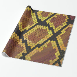 Schlange Brown und Golddruck Geschenkpapier