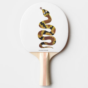 Schlange Brown und GoldSilhouette Tischtennis Schläger