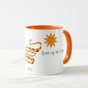 Schlange Chinesische Zodiac-Jahr Monogram Spaß Kin Tasse