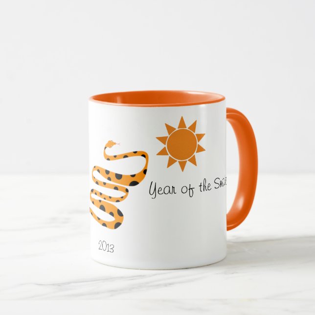 Schlange Chinesische Zodiac-Jahr Monogram Spaß Kin Tasse (VorderseiteRechts)