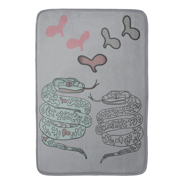 Schlange Druck Bath Mat Badematte (Vorderseite Vertikal)
