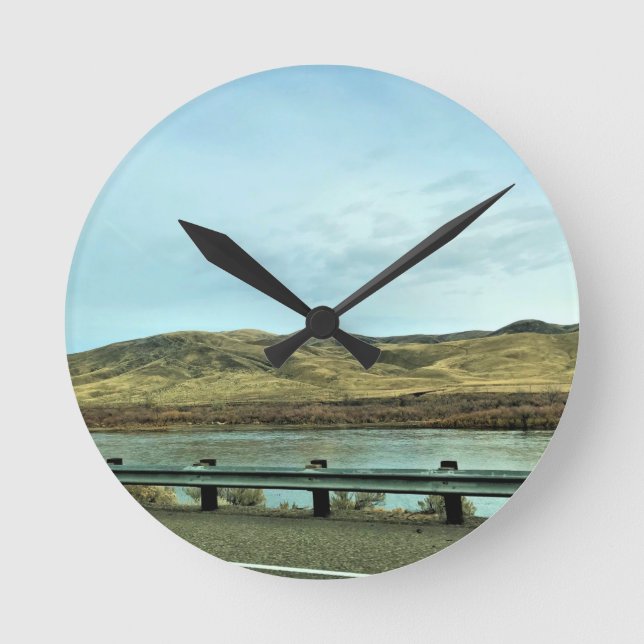 Schlange Fluss, Baker Landkreis, Oregon Runde Wanduhr (Vorderseite)