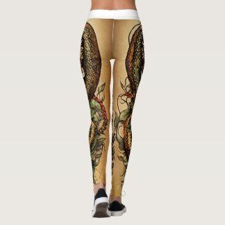 Schlange gekocht um daggeres Tattoodesign Leggings