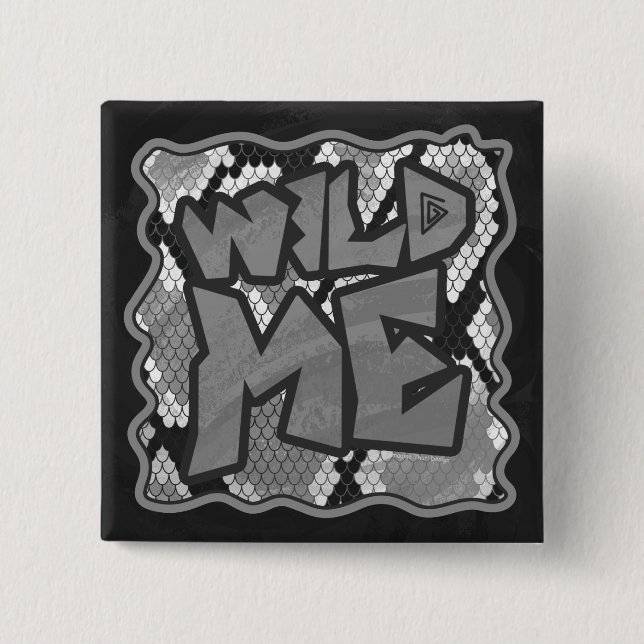 Schlange Gelb und Gold Print Button (Vorderseite)