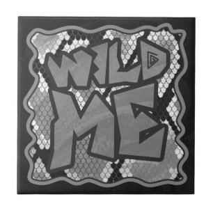 Schlange Gelb und Gold Print Fliese