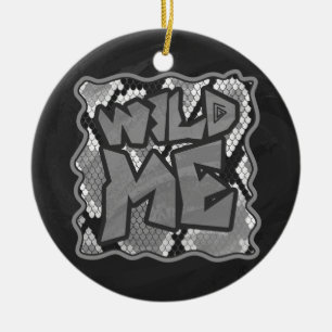 Schlange Gelb und Gold Print Keramikornament