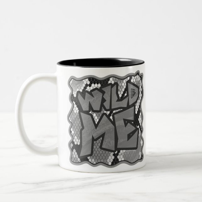 Schlange Gelb und Gold Print Zweifarbige Tasse (Links)