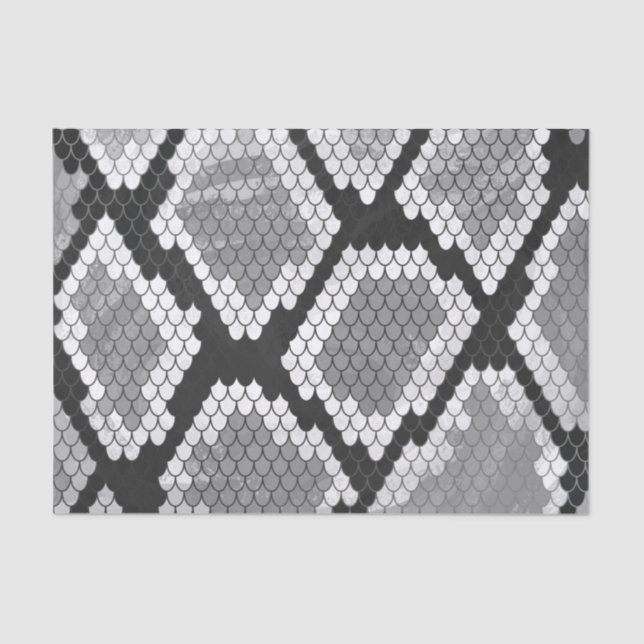Schlange Grau und leicht Grau drucken Seidenpapier (Vorderseite)
