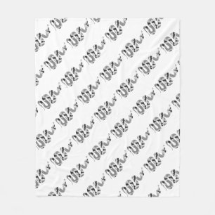 Schlange Grau und leicht Grau Silhouette Fleecedecke