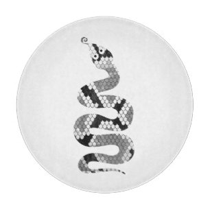 Schlange Grau und leicht Grau Silhouette Schneidebrett