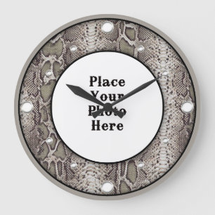 Schlange hauen Sie Ihr Foto Wall Uhr