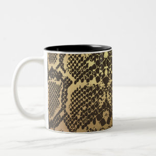 Schlange Haut Print Modern Glam Gold Zweifarbige Tasse