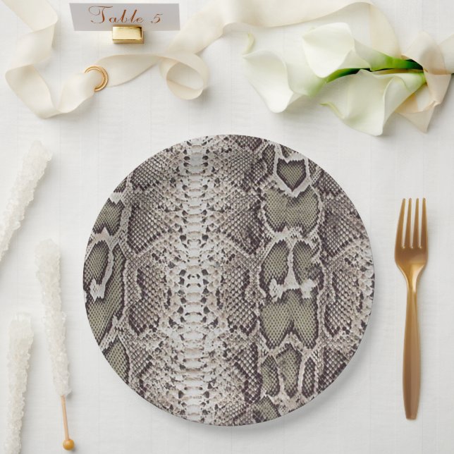 Schlange Hautfarbe Pappteller (Hochzeit)