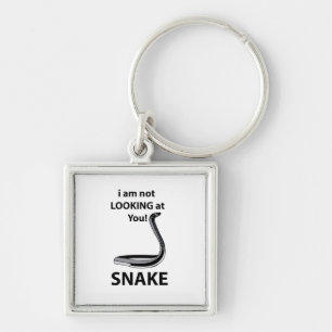 Schlange ich sehe dich nicht an Funny Snake Schlüsselanhänger