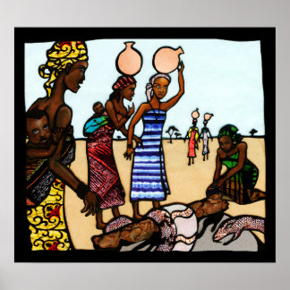 Schlange im Brunnen - ein afrikanisches Volkstal Poster