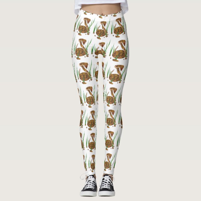Schlange im Gras Leggings (Vorderseite)