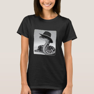 Schlange in Cowboyhut Lustige Tier-Fotobooth-Schla T-Shirt