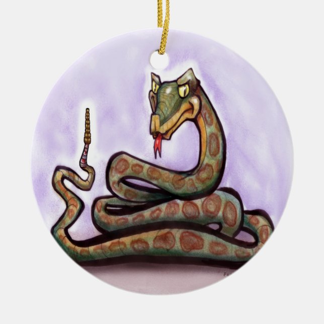 Schlange Keramikornament (Vorne)