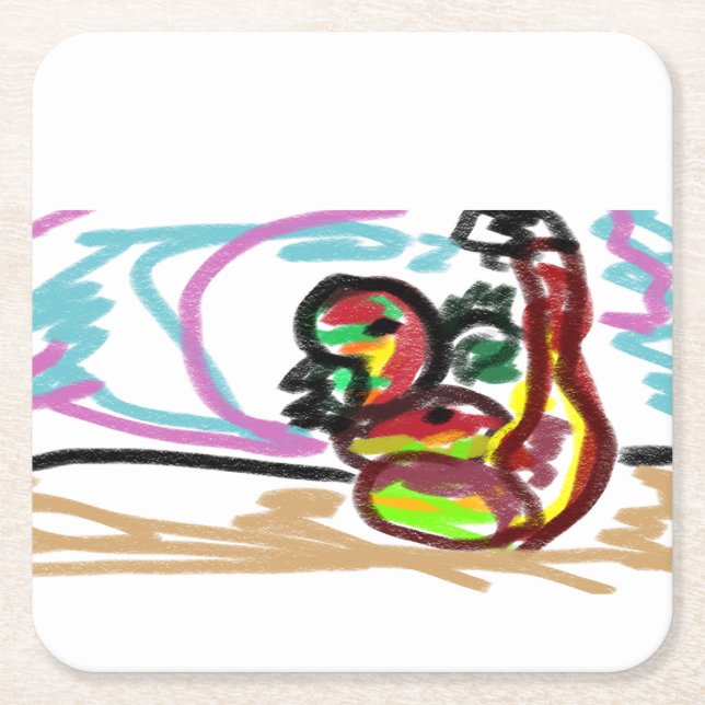 Schlange Liebe Rechteckiger Pappuntersetzer (Vorderseite)