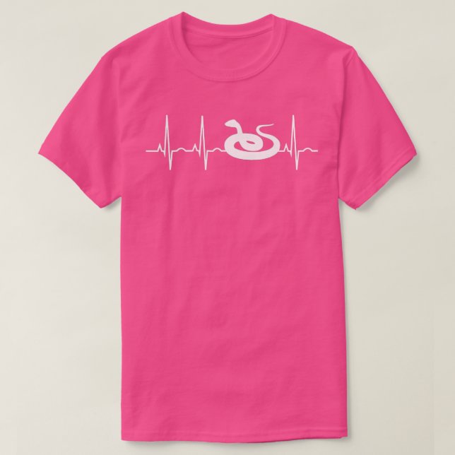 Schlange Lover Geschenke Reptile Heartbeat Männer  T-Shirt (Design vorne)