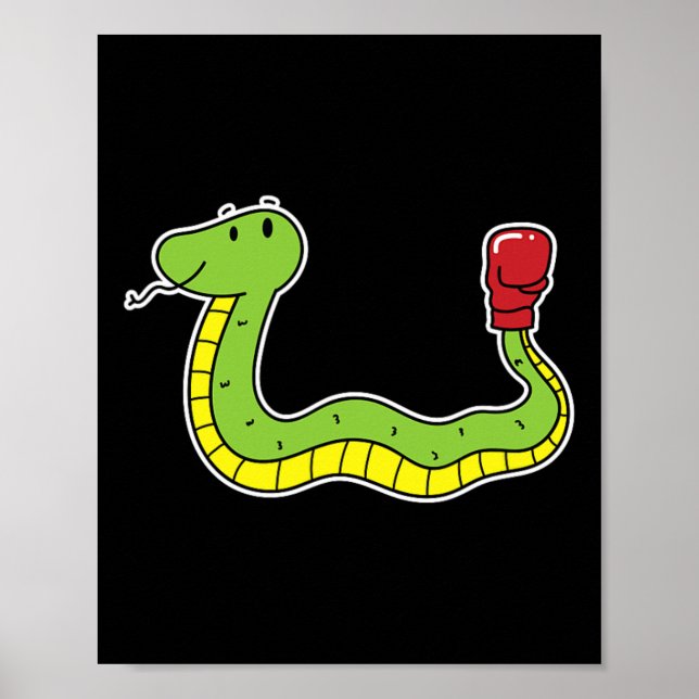 Schlange macht Boxing Poster (Vorne)