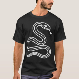 Schlange Minimalistische Linienkunst Ball Python K T-Shirt