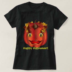Schlange-mit Augen Kürbislaterne Halloween T-Shirt