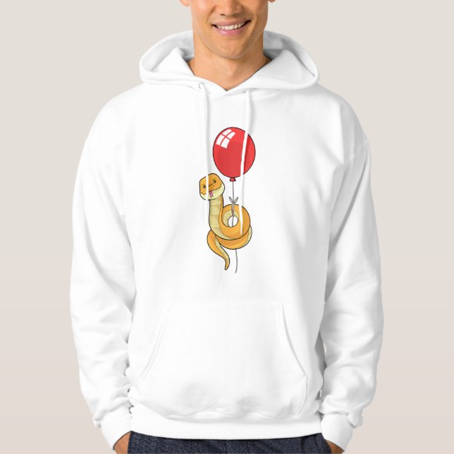 Schlange mit Ballon Hoodie (Vorderseite)