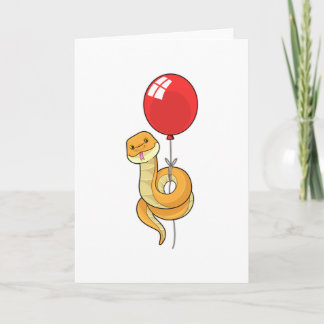 Schlange mit Ballon Karte