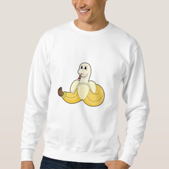 Schlange mit Banana Sweatshirt (Vorderseite)